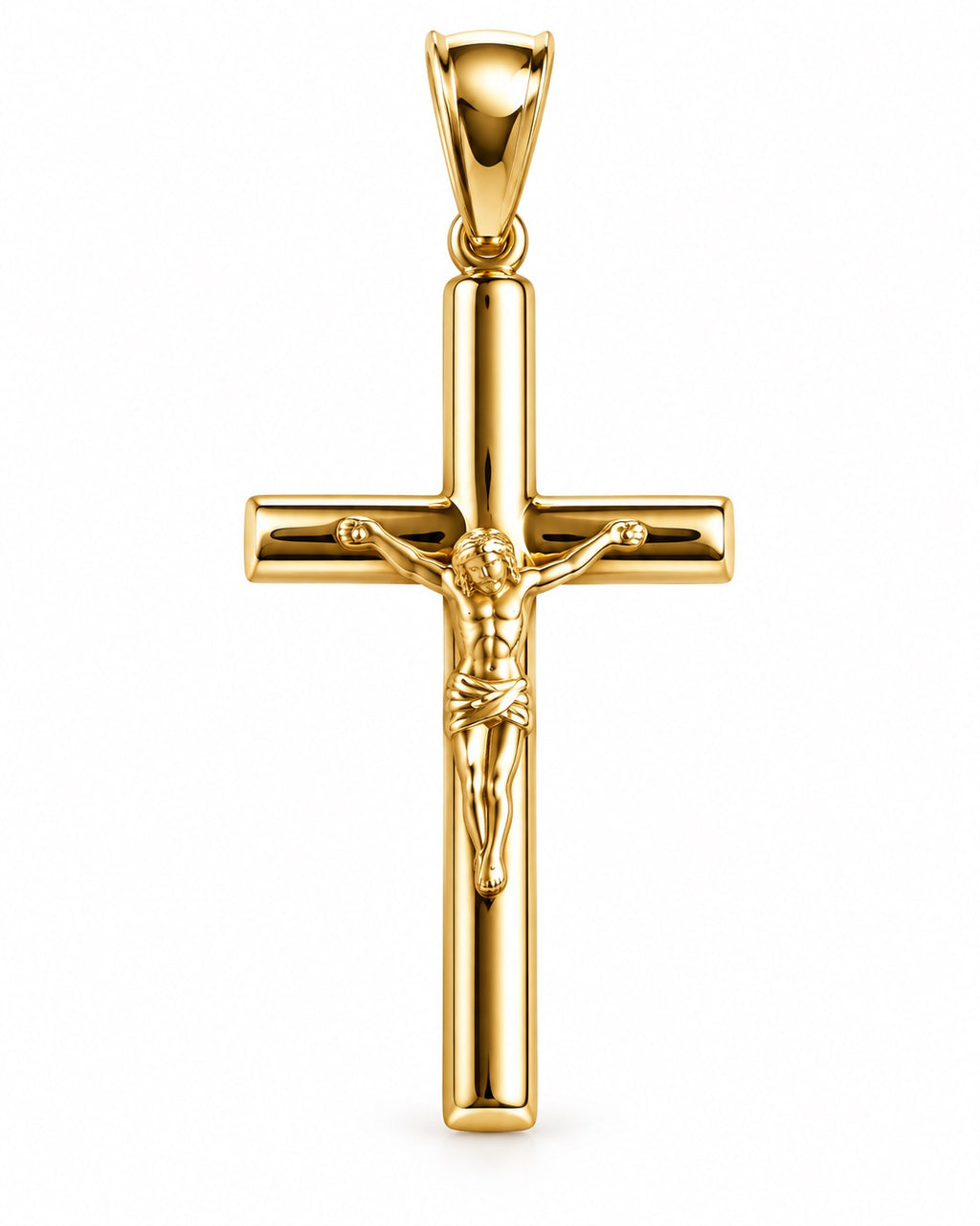 Men's 14K Gold Classic Crucifix Pendant