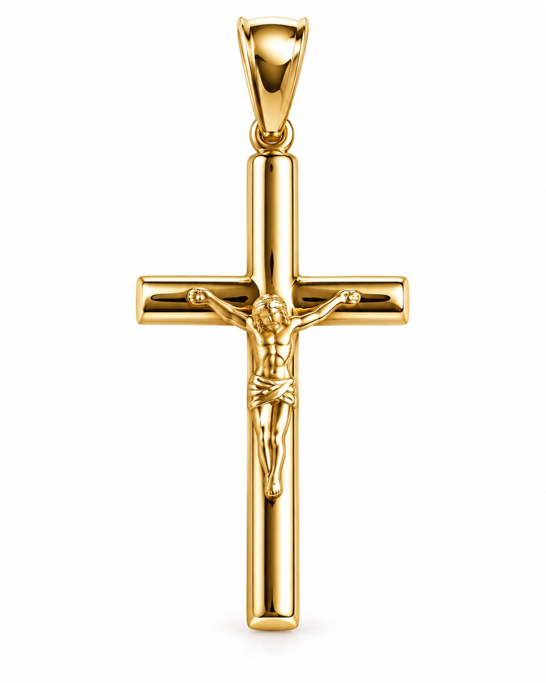 Men's 14K Gold Classic Crucifix Pendant