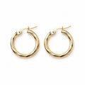 Women's 14K Gold Hollow Hoop Earrings