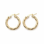 Women's 14K Gold Hollow Hoop Earrings