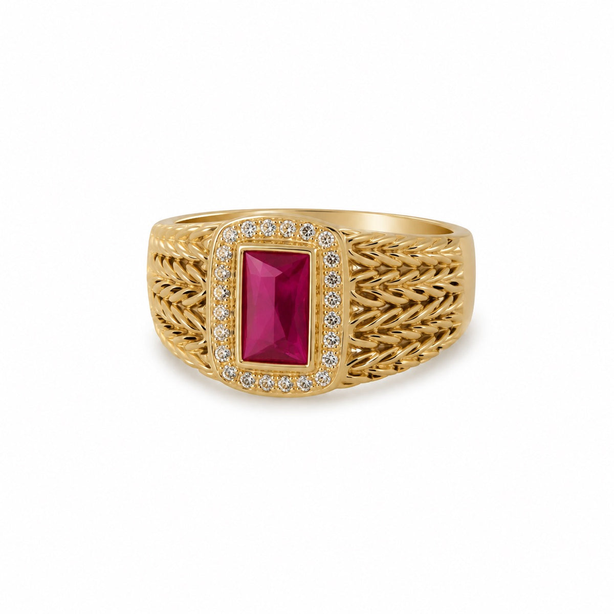 Men's 14K Gold Angara Ring
