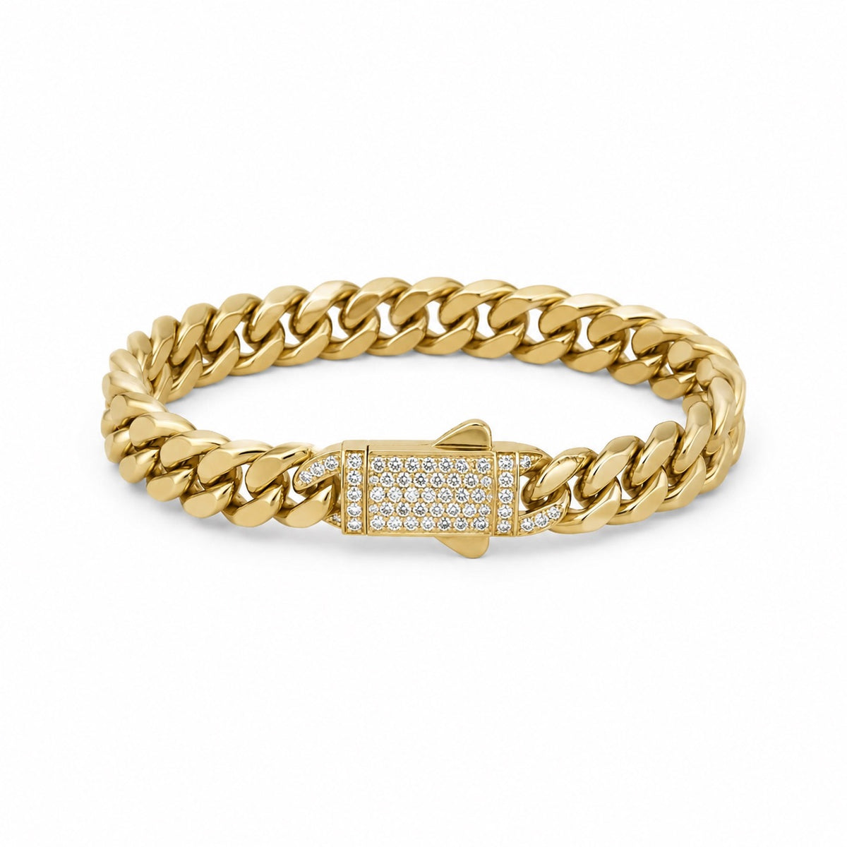 Men's 14K Gold Monaco Bracelet