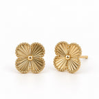 Women's 14K Gold Flower Stud Earrings