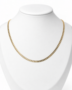 Women's 14K Gold Concave Cuban Link Chain Necklace