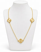 Women's 14K Gold Three Engraved Flower Necklace