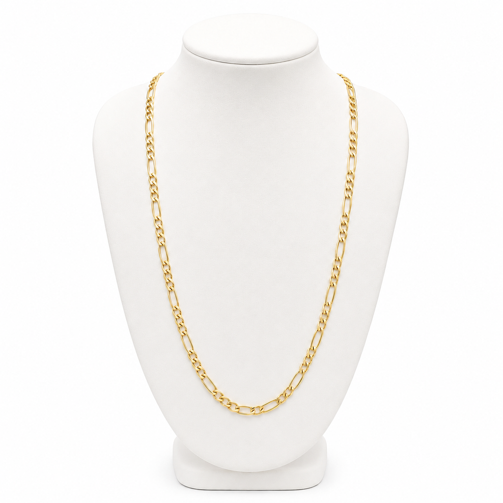 Unisex 14K Gold Figaro Necklace