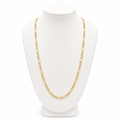 Unisex 14K Gold Figaro Necklace