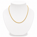 Unisex 14K Gold Hollow Rope Necklace