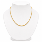 Unisex 14K Gold Hollow Rope Necklace