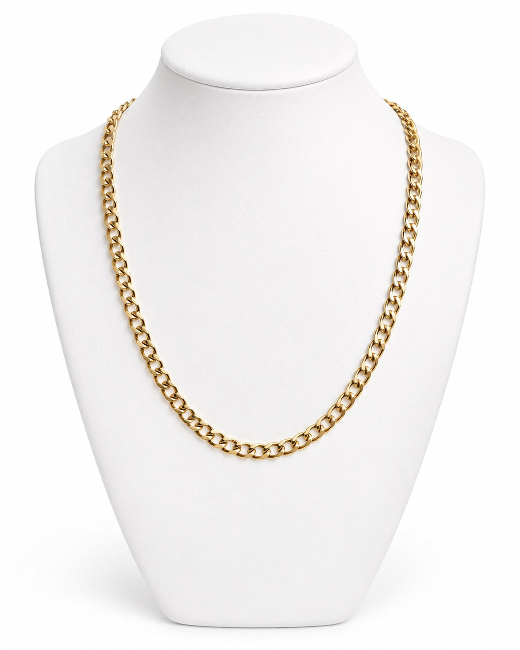 Men's 14K Gold Open-Link Concave Cuban Chain