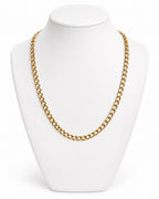 Men's 14K Gold Open-Link Concave Cuban Chain