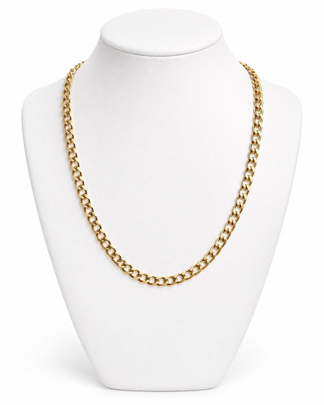 Men's 14K Gold Open-Link Concave Cuban Chain
