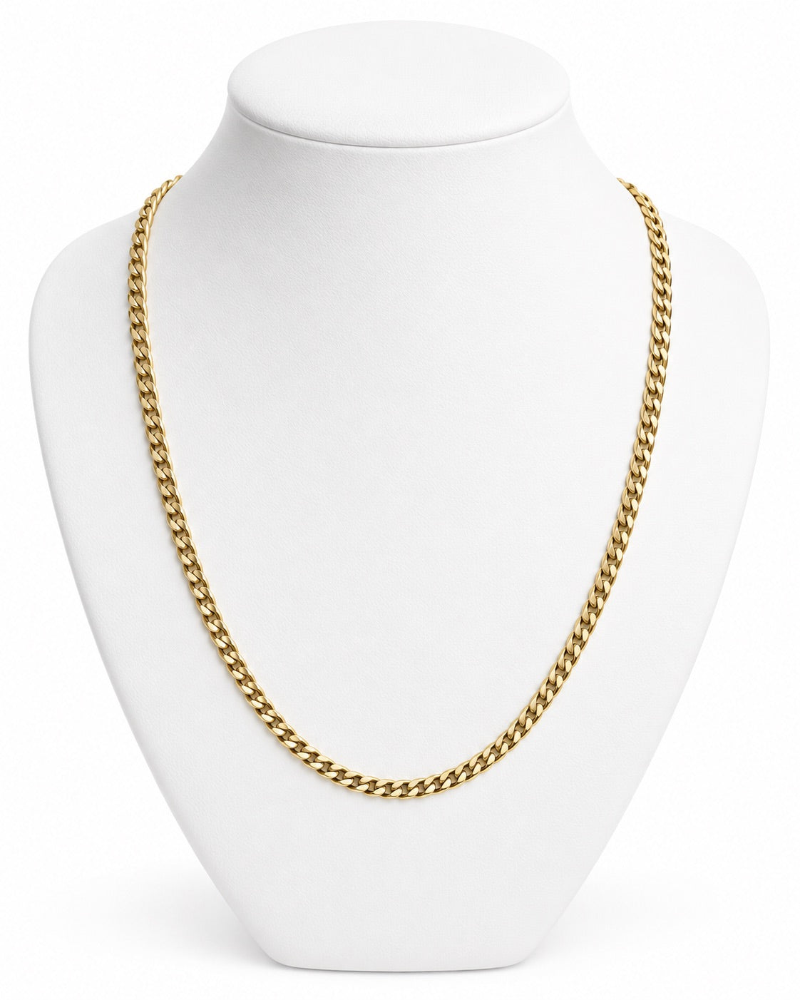 Men's 14K Gold Concave Cuban Link Chain