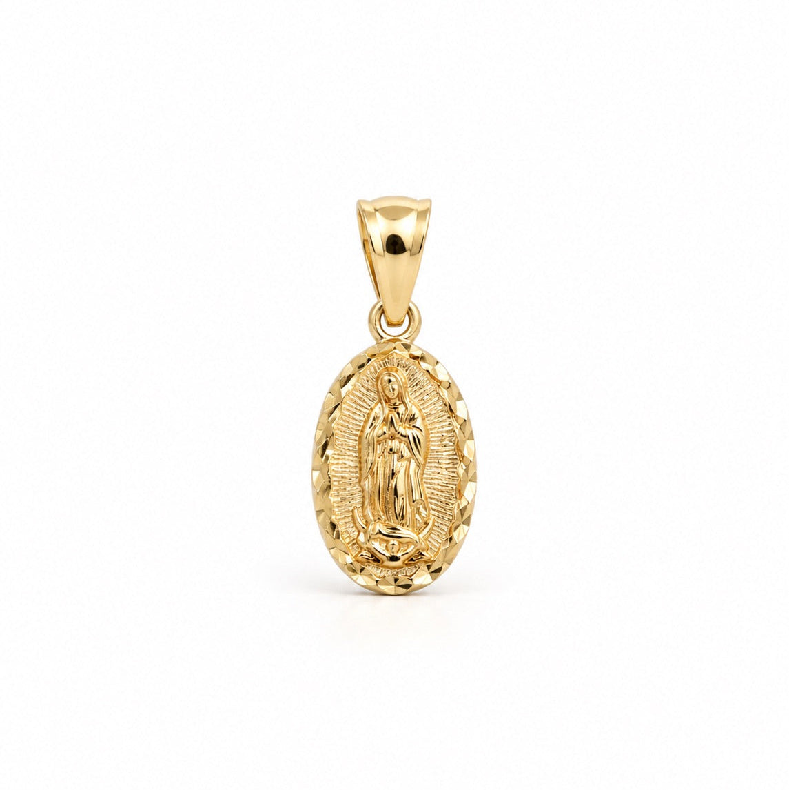 Women's & Kids' 14K Gold Oval Virgin of Guadalupe Pendant