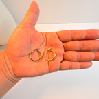 Women's 14K Gold Hollow Hoop Earrings