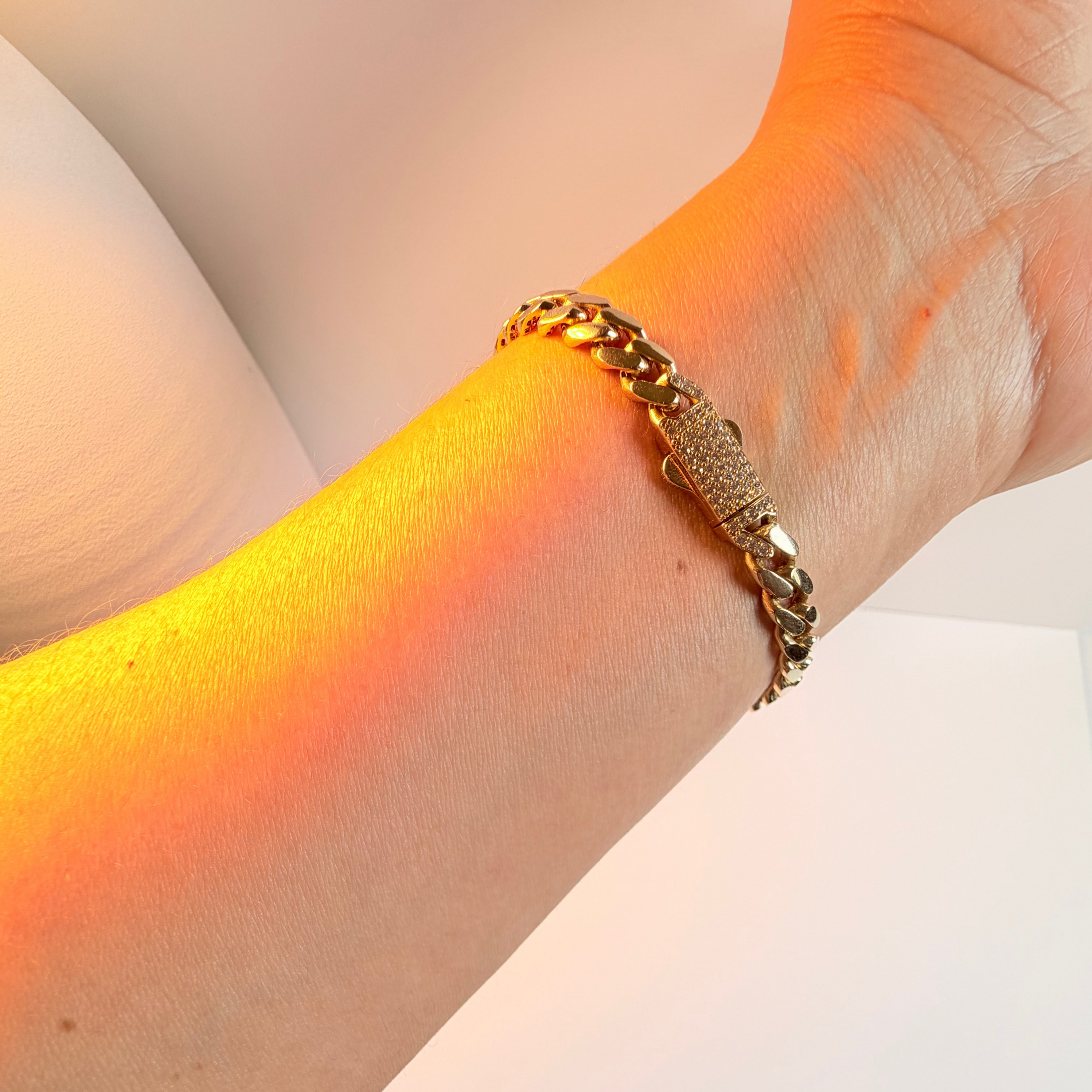 Men's 14K Gold Monaco Bracelet