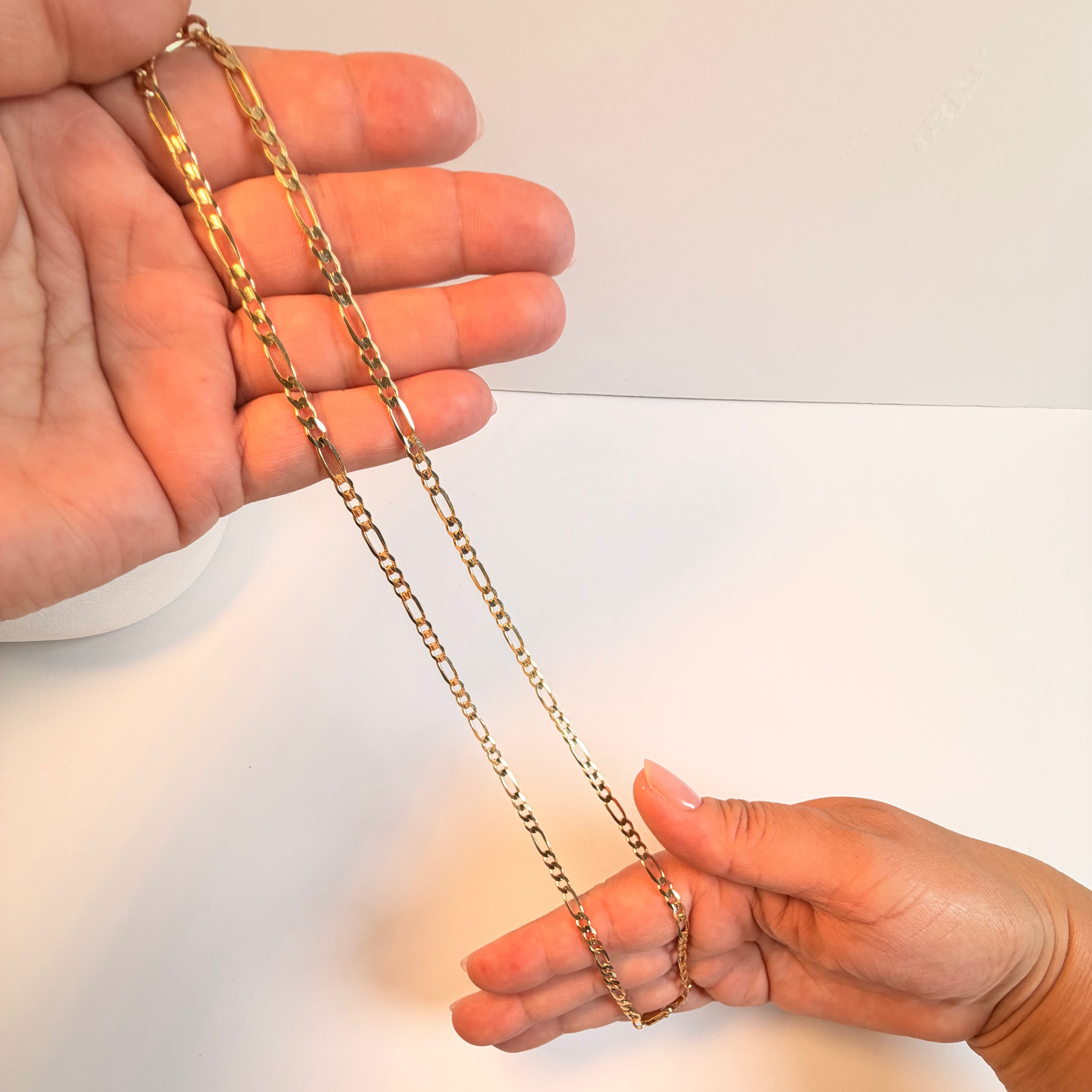 Unisex 14K Gold Figaro Necklace