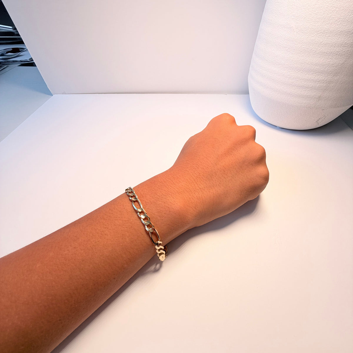 Men's 14K Gold Figaro Link Bracelet