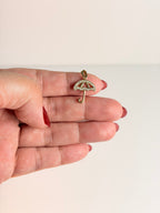 Women's 14K Gold Umbrella Pendant with White Zirconia