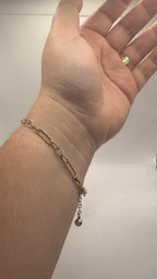 Women's 14K Gold Paperclip Bracelet