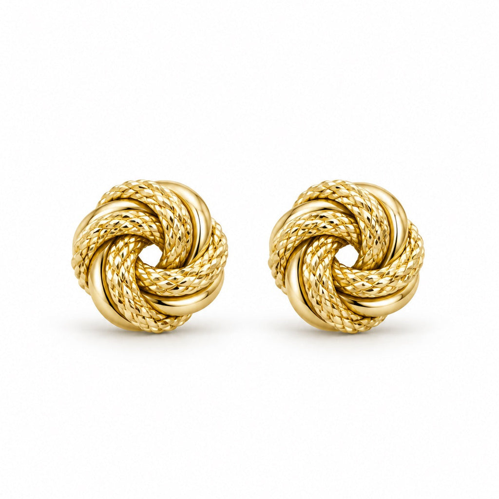 Women's 14K Gold Knot Design Earrings