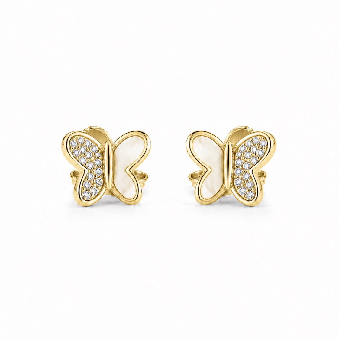 Women's & Girls' 14K Gold Butterfly Earrings