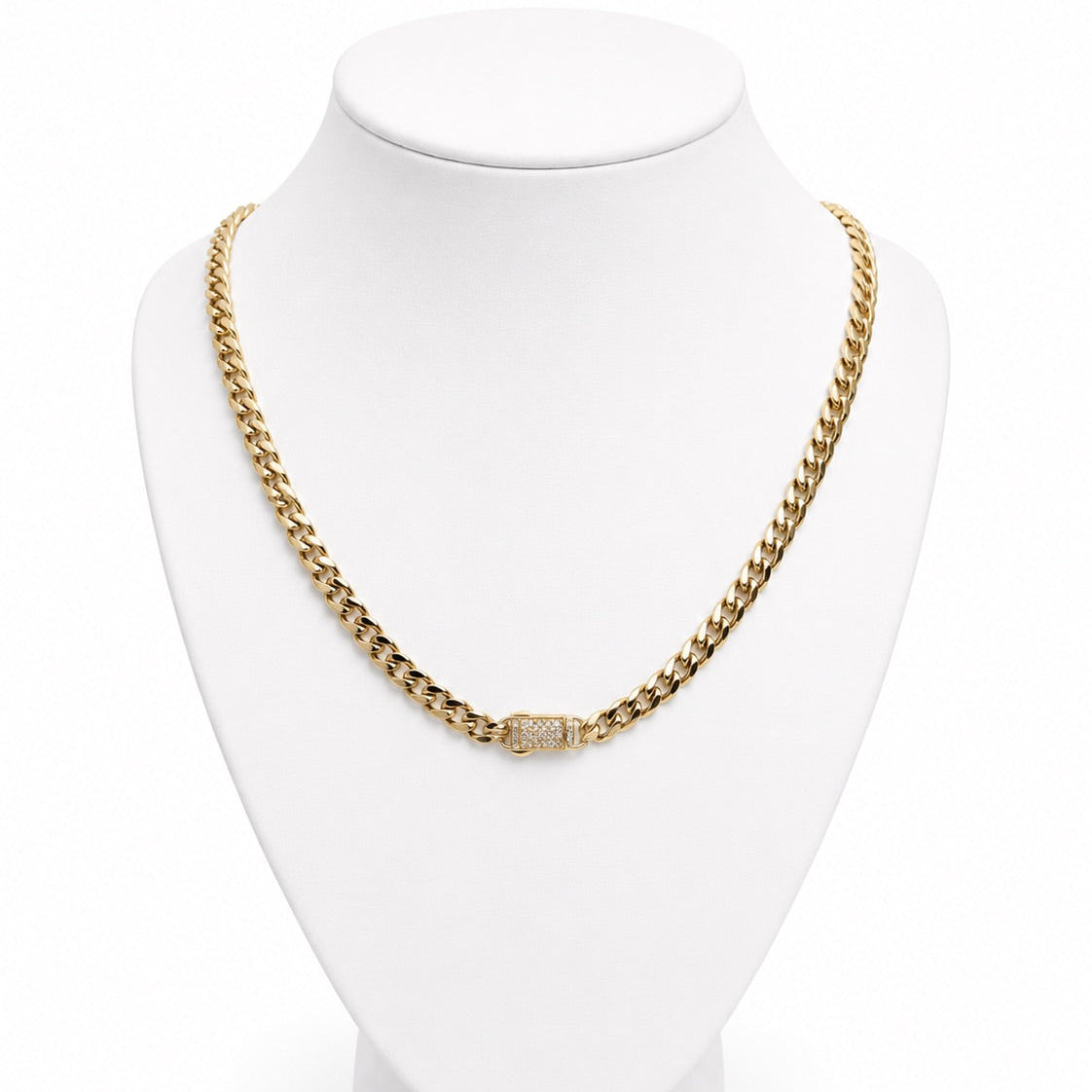 Unisex 14K Gold Monaco Chain Necklace