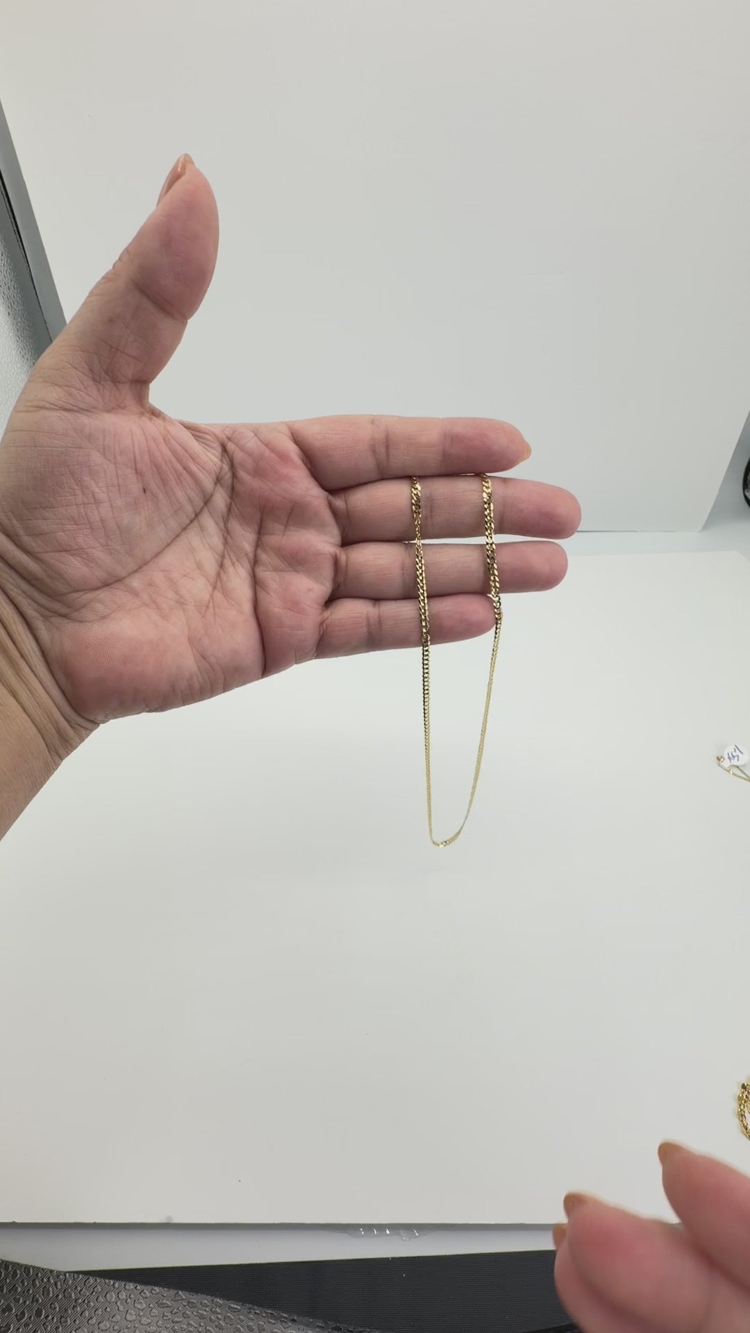 Women's 14K Gold Concave Cuban Link Chain Necklace