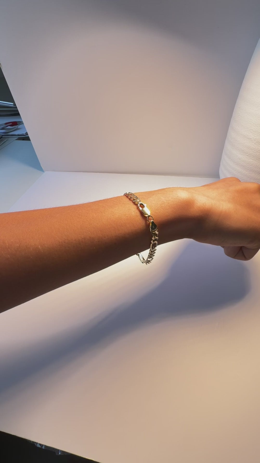 Men's 14K Gold Figaro Link Bracelet