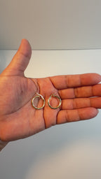 Women's 14K Gold Hollow Hoop Earrings