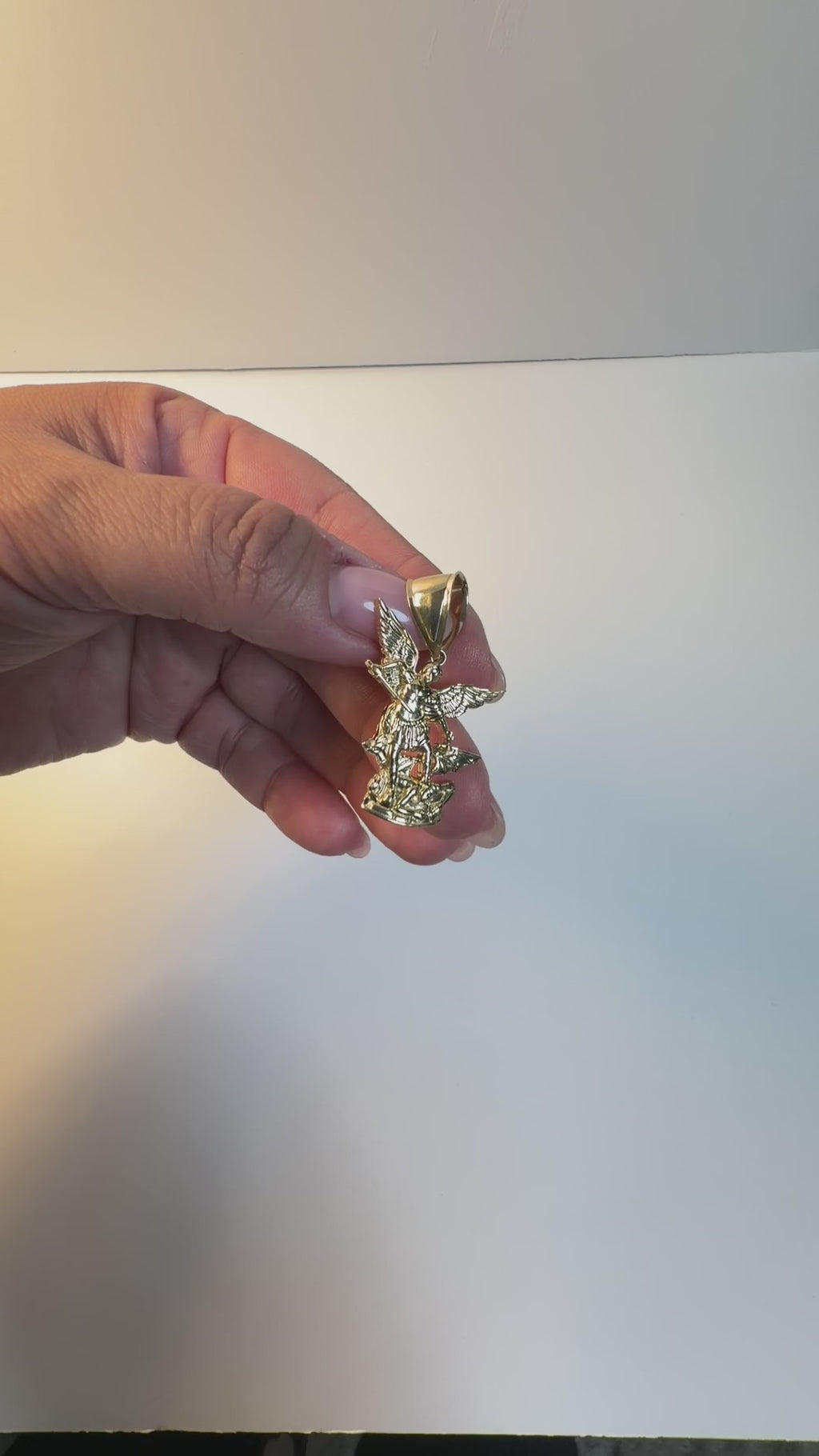 Men's 14K Gold Saint Michael the Archangel Pendant