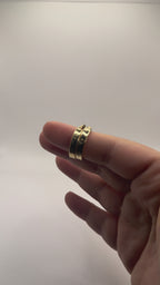 Women's 14K Gold Small Screw-Detail Hoop Earrings