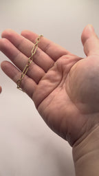 Women's 14K Gold Paperclip Bracelet