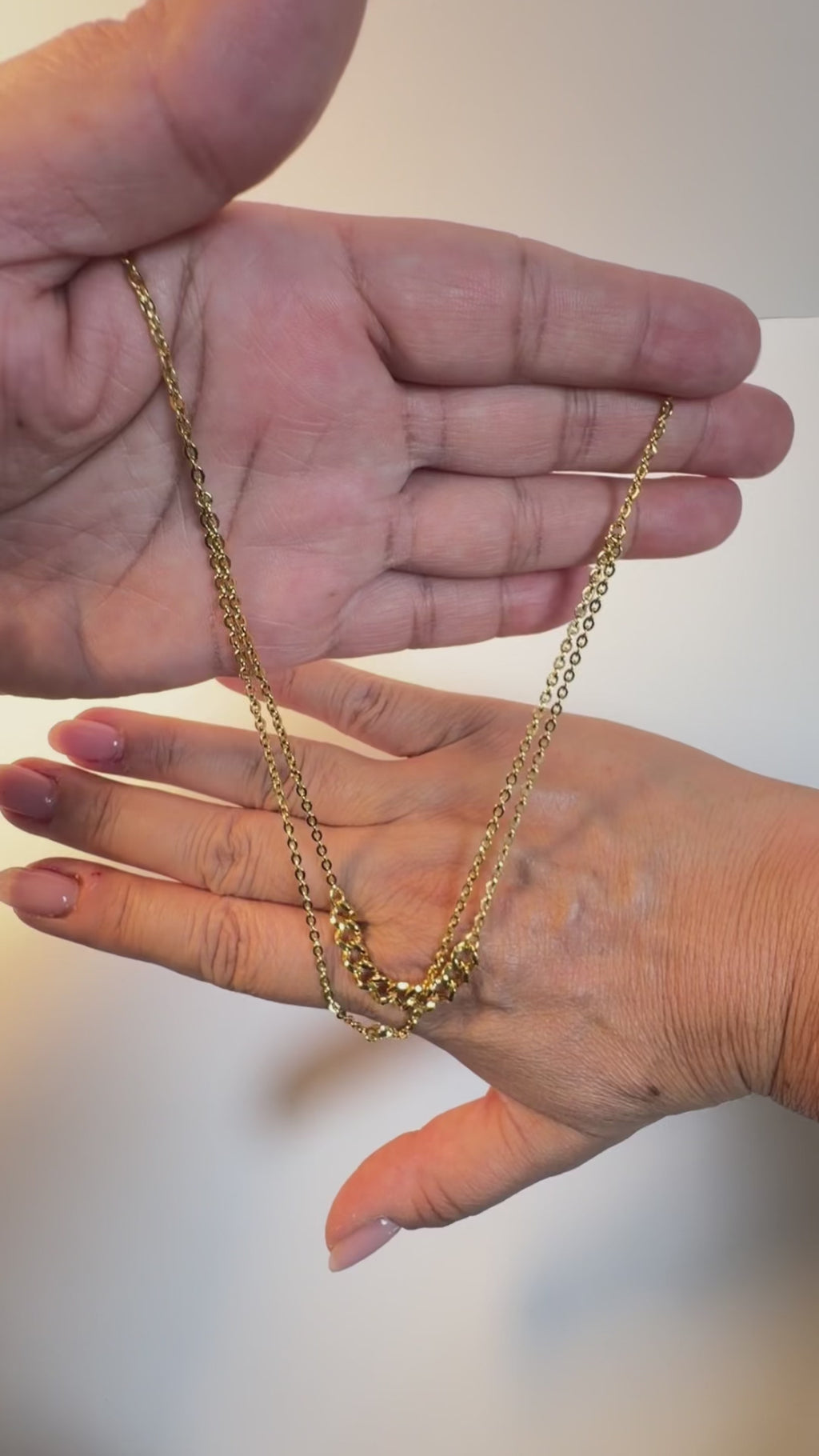 Women's 14K Gold 2-in-1 Double Chain Necklace